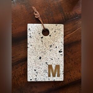 Terrazzo Cutting Board with Leather Strap